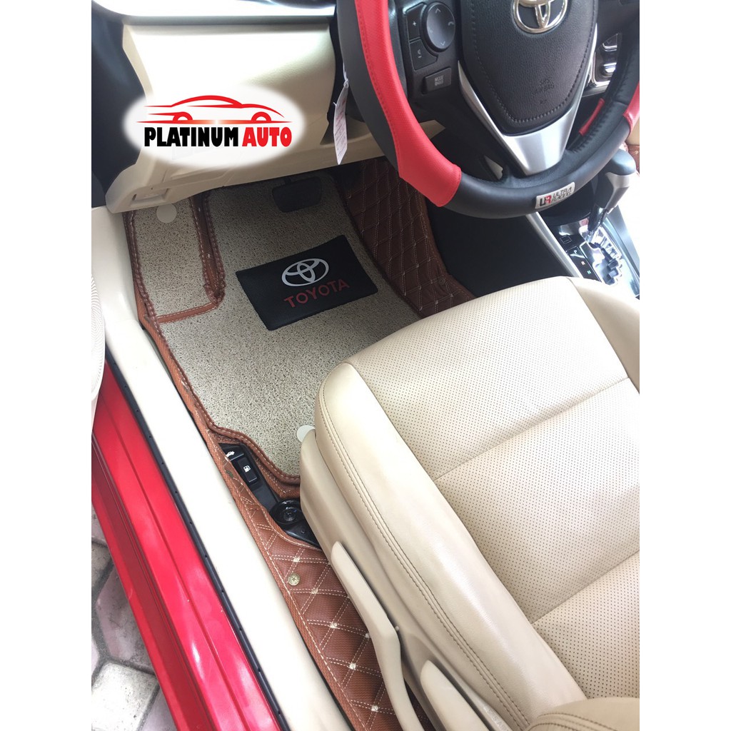 Thảm lót sàn ô tô 6D Toyota Vios   - Da PU cao cấp, Không mùi, Giảm 20% tiếng ồn