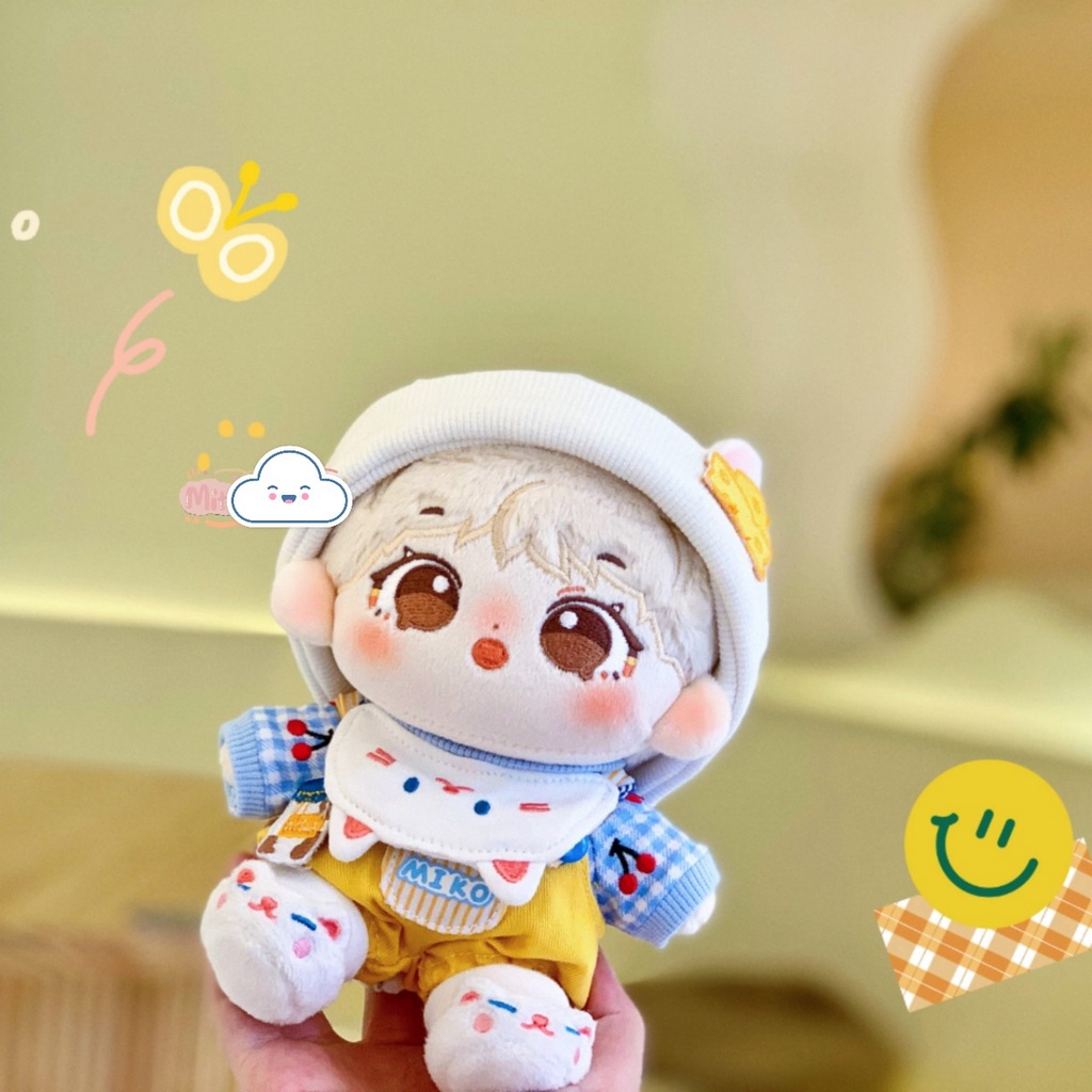 Bộ đồ Bé mèo phomai cho bé doll 15cm 20cm