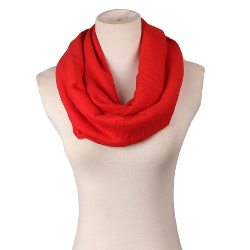 Khăn Choàng Cổ Màu Trơn Dáng Rộng Thời Trang Mùa Thu Cho Nữ