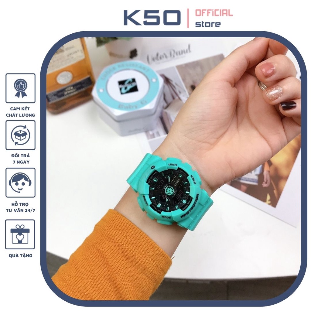 Đồng hồ thể thao nữ kim điện tử BBG full hộp thiếc