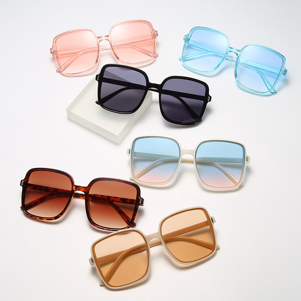 Kính Mát Gọng Vuông Nhiều Màu Gradient Chống Tia UV Phong Cách Cổ Điển Thời Trang Cho Nữ