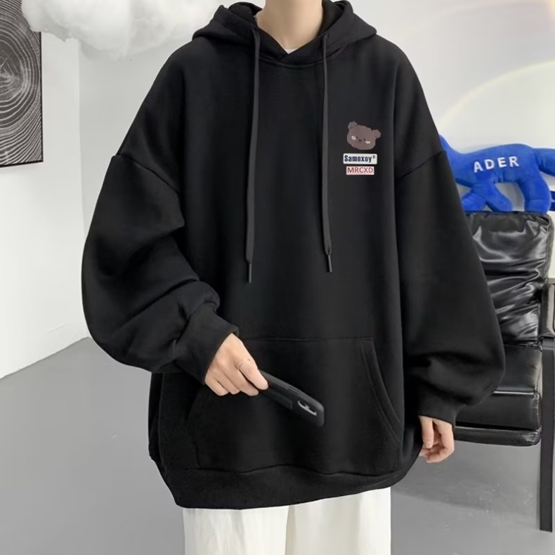 Áo hoodie Trơn Cỡ Lớn Thời Trang Hàn Quốc Cho Nam Nữ