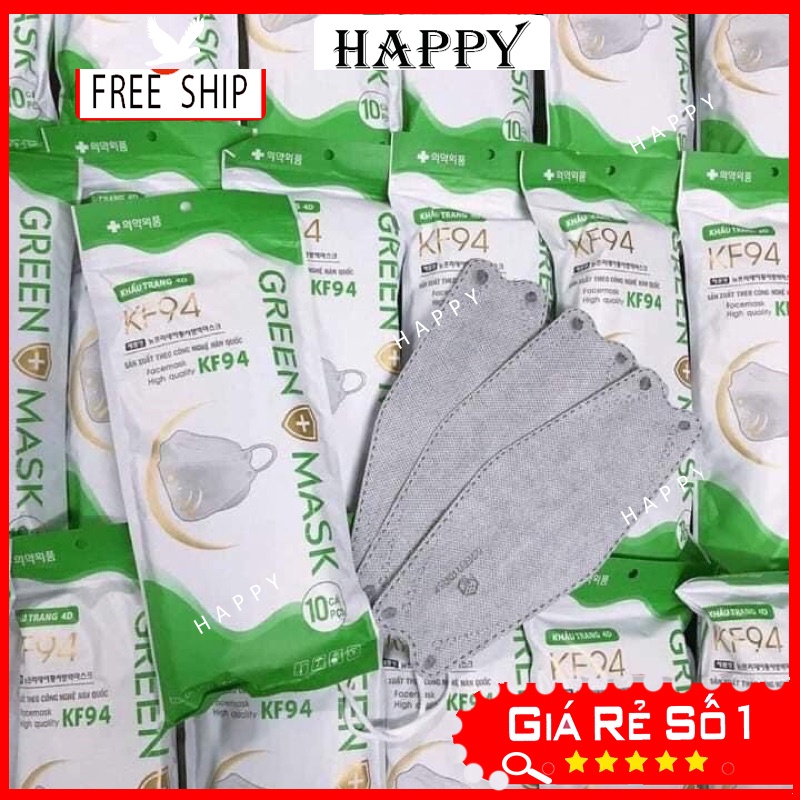 Set 50 chiếc khẩu trang 4 lớp kf94 GREEN MASK