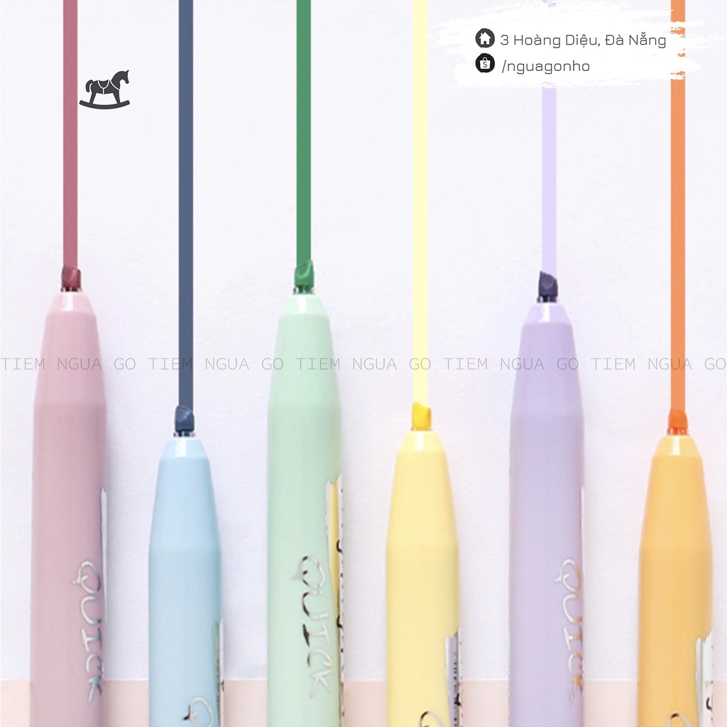 Bút bấm Highlight Pastel - Tiệm Ngựa Gỗ