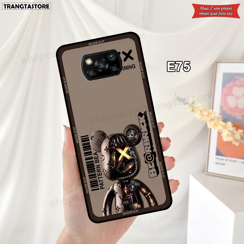 Ốp Xiaomi Poco X3 / Poco X3 Pro in hình gấu Bearbrick,Metal Style,Doremon siêu dễ thương chất lượng