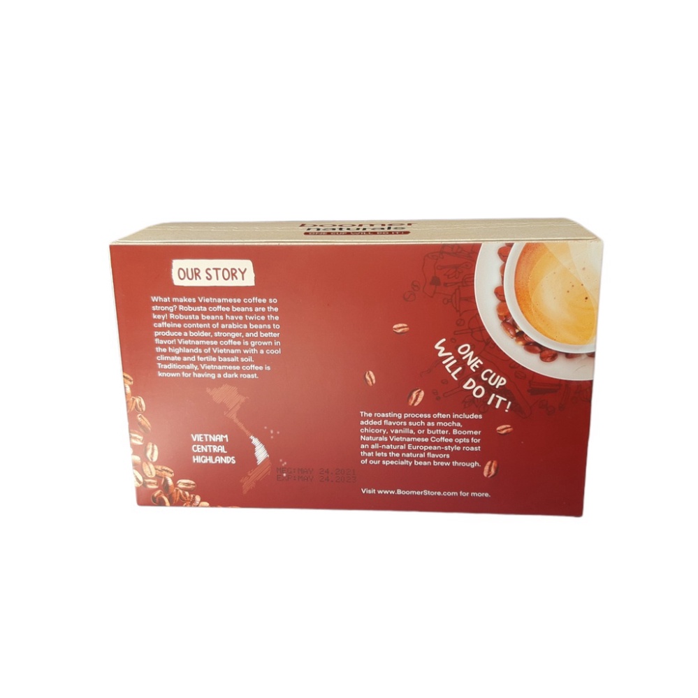 Cafe Hòa Tan Boomer - Xuất khẩu Mỹ - Hộp 20 gói 18gr | WebRaoVat - webraovat.net.vn