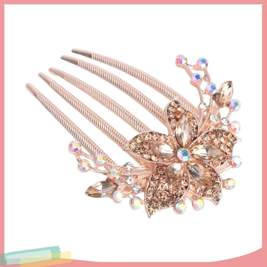 Lược Cài Tóc Đính Đá Lấp Lánh Thời Trang Cho Nữ