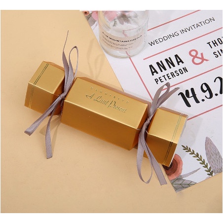 Hộp giấy hình kẹo, hộp đựng bánh kẹo socola quà tặng trang trí tiệc, giỏ quà tết