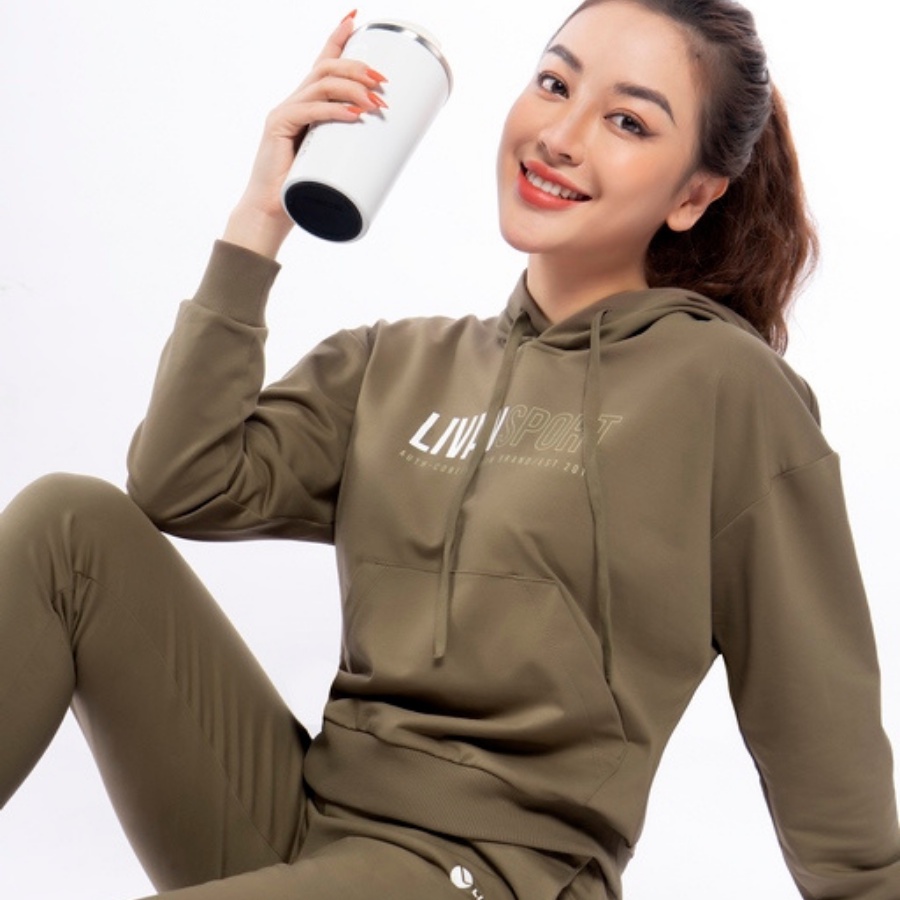 Set Áo Nỉ Quần Jogger Nữ Livan Sport Heather Chính Hãng Cao Cấp