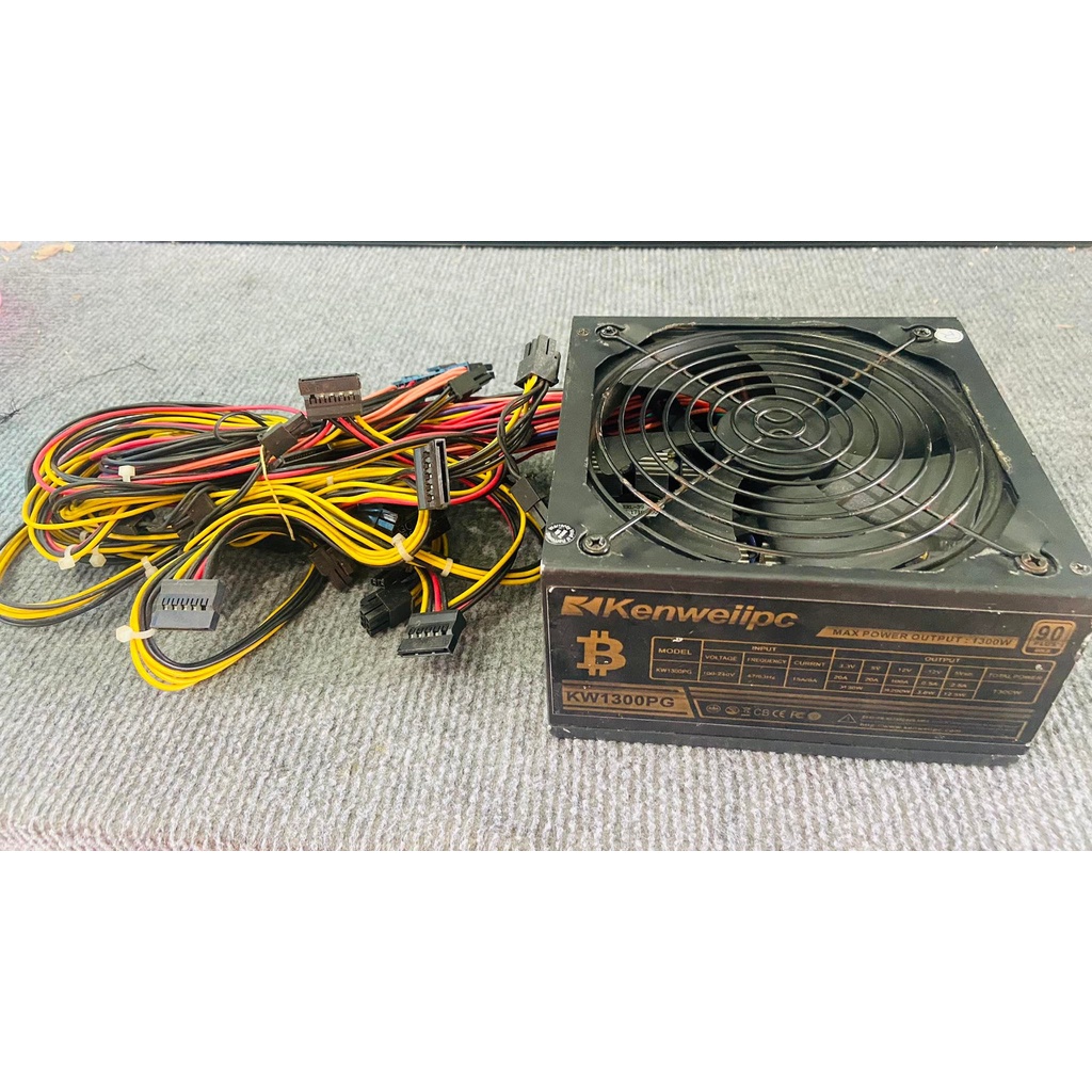 Nguồn đào bitcoin, ETH Kenweiipc 1300W 80Plus