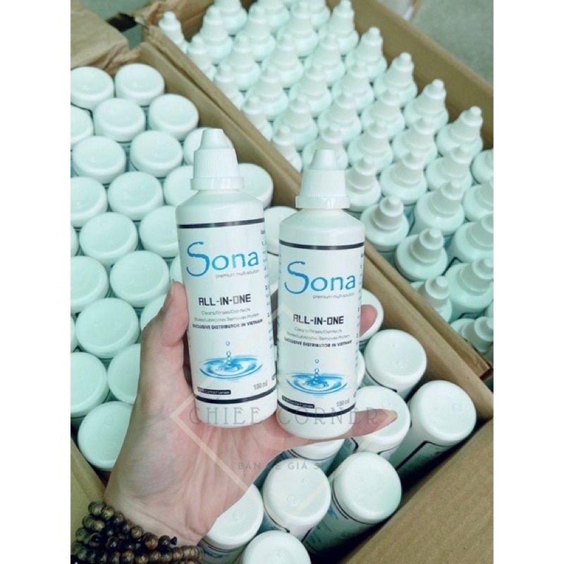 Nước Ngâm Lens / Nước Nhỏ Mắt Lens Hàn Quốc AQUA / SONA 150ml/12ml