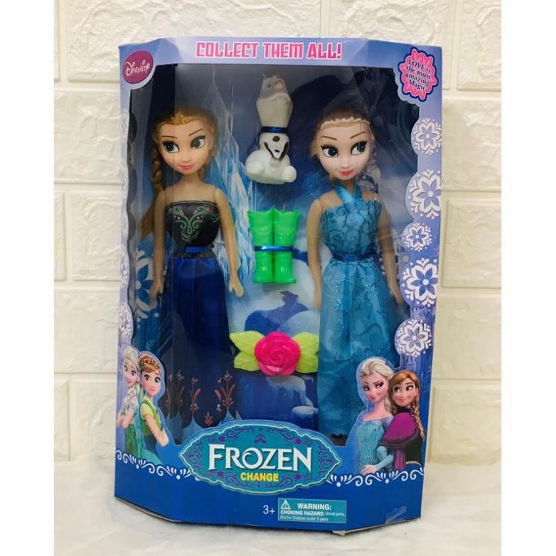 ĐỒ CHƠI BÚP BÊ ELSA VÀ ANNA CÙNG NGƯỜI TUYẾT OLAF
