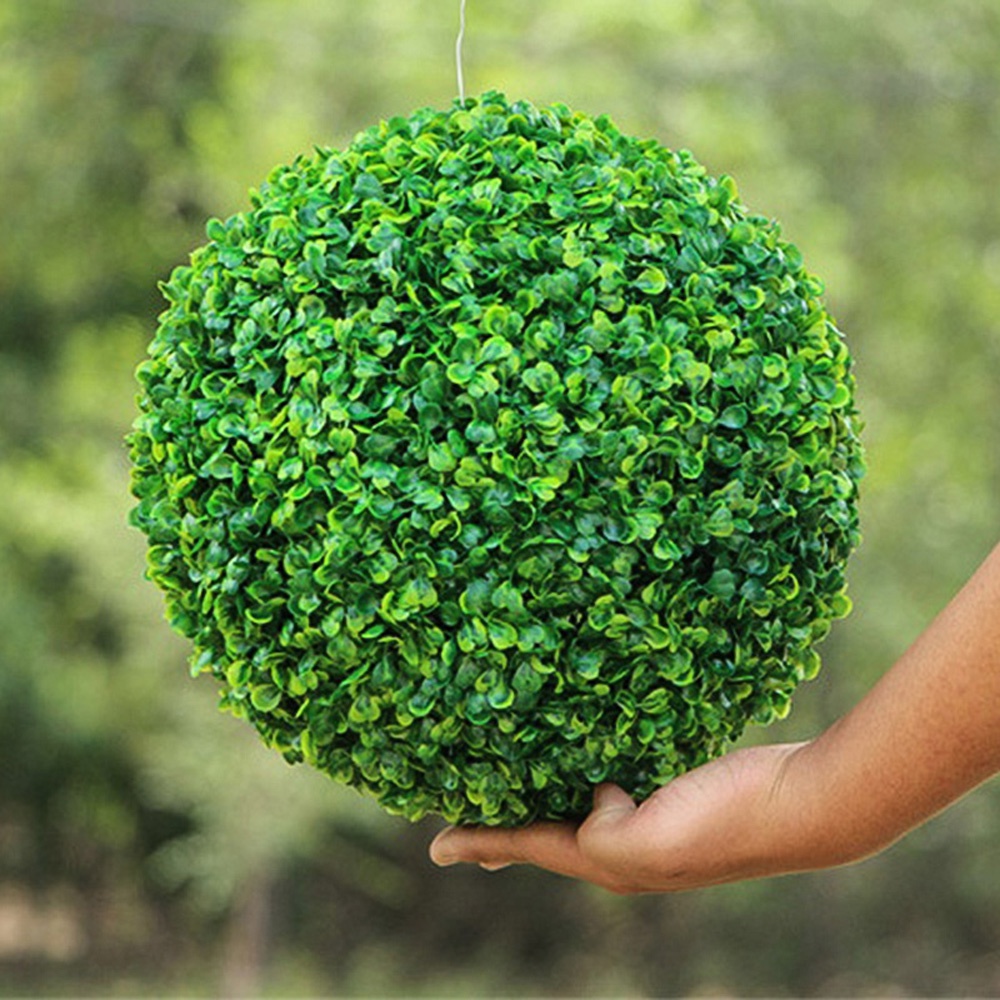 MXMIO Hanging Leave Ball Green Artificial Plant Grass Ball Party Yard Simulate Plastic Home Hotel Garden Decoration