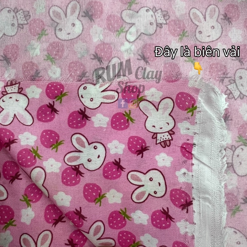 Vải Poly Họa tiết Hoa nhí  cute cho Obitsu, Bjd, Doll, Búp bê