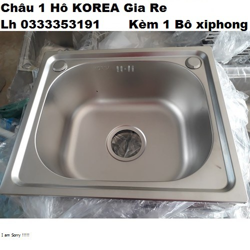 Chậu Rửa Bát 1 Hố Korea  kèm 1 Bộ Xi Phông