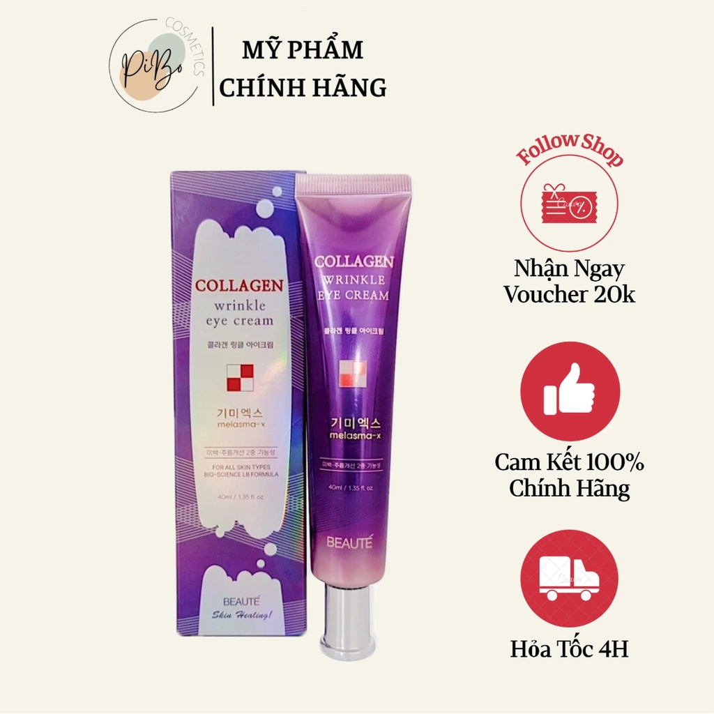 Kem dưỡng mắt Collagen Wrinkle Eye Cream Melasma-x Beaute - 40ml