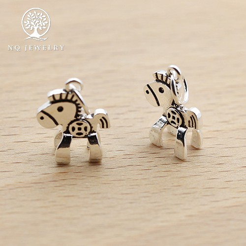 Charm bạc hình ngựa treo - NQ Jewelry