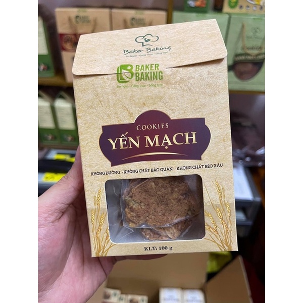 Bánh cookies yến mạch ăn kiêng giảm cân không đường healthy Baker Baking