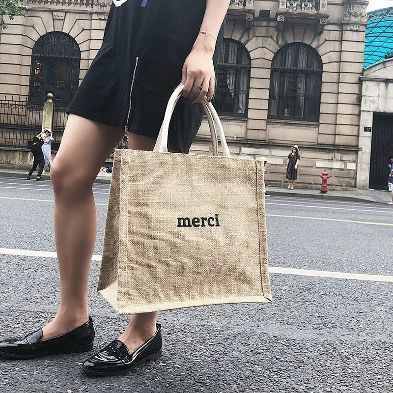 TÚI CÓI MERCI PHONG CÁCH VINTAGE đựng vừa giấy A4, LAPTOP