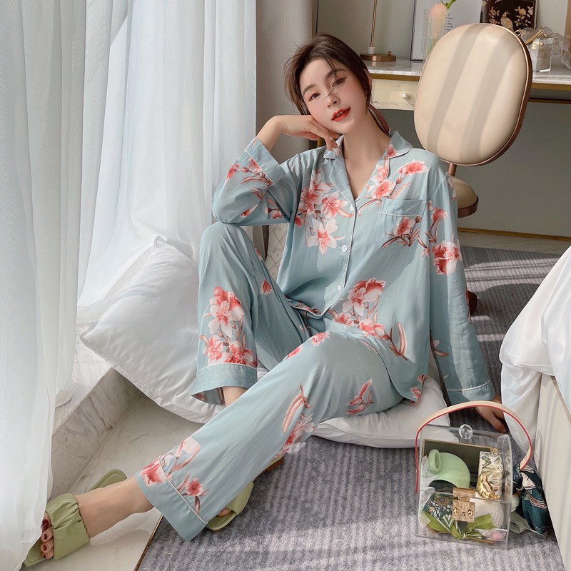 Pajamas Đồ Ngủ Mặc Nhà Lụa Mềm Mịn FreeSize AMANTA AMTPY017