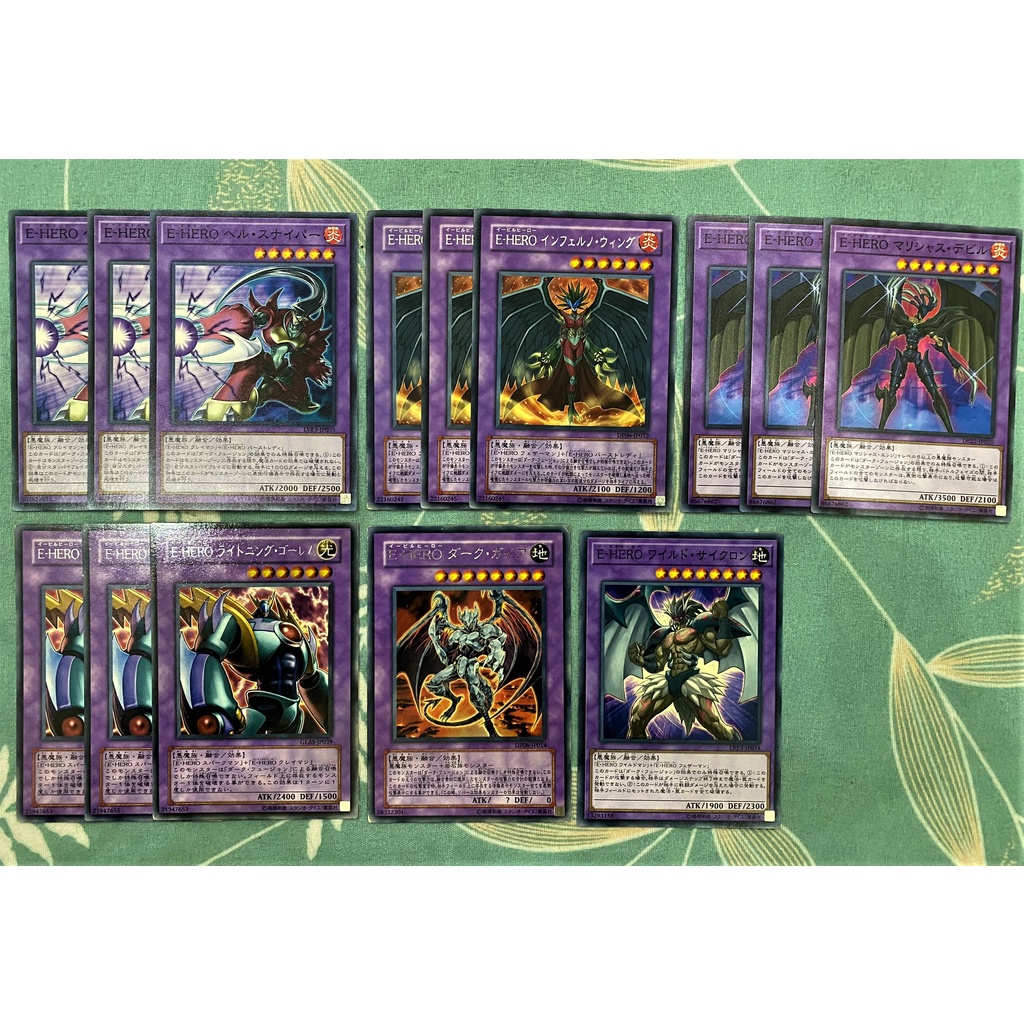 Yugioh - Bộ Bài Evil Hero tiếng Nhật của Dark Juudai gồm 40 lá main và 14 extra