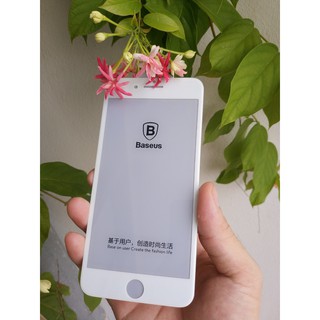 Kính cường lực full màn trắng cho iPhone 7 Plus - hiệu Baseus