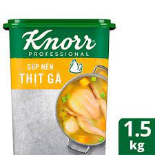 Súp nền cô đặc Gà Knorr 1,5kg (súp nền thịt gà) - MẪU MỚI