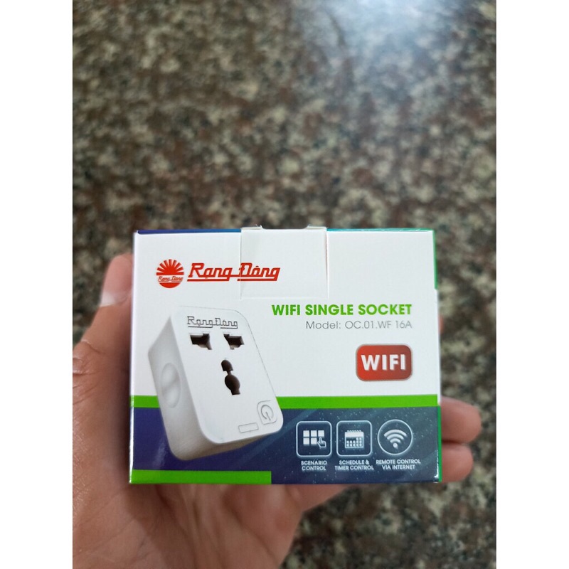 Ổ cắm wifi Rạng Đông 16A tự hẹn giờ