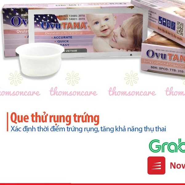 (CHE_TÊN_SẢN_PHẨM)1 hộp 12 Que test thử rụng trứng Ovutana, Chính xác cao [Ovu tana sinh con theo ý muốn]