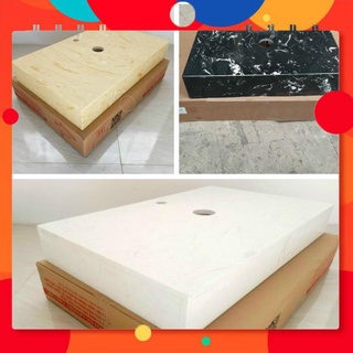Bàn đá lavabo hộp Bàn đá lavabo treo tường hình hộp chữ nhật cao cấp