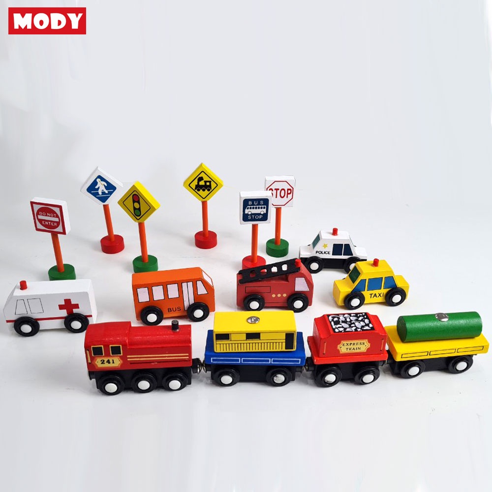 Bộ đồ chơi mô hình giao thông thành phố City Traffic building block Mody