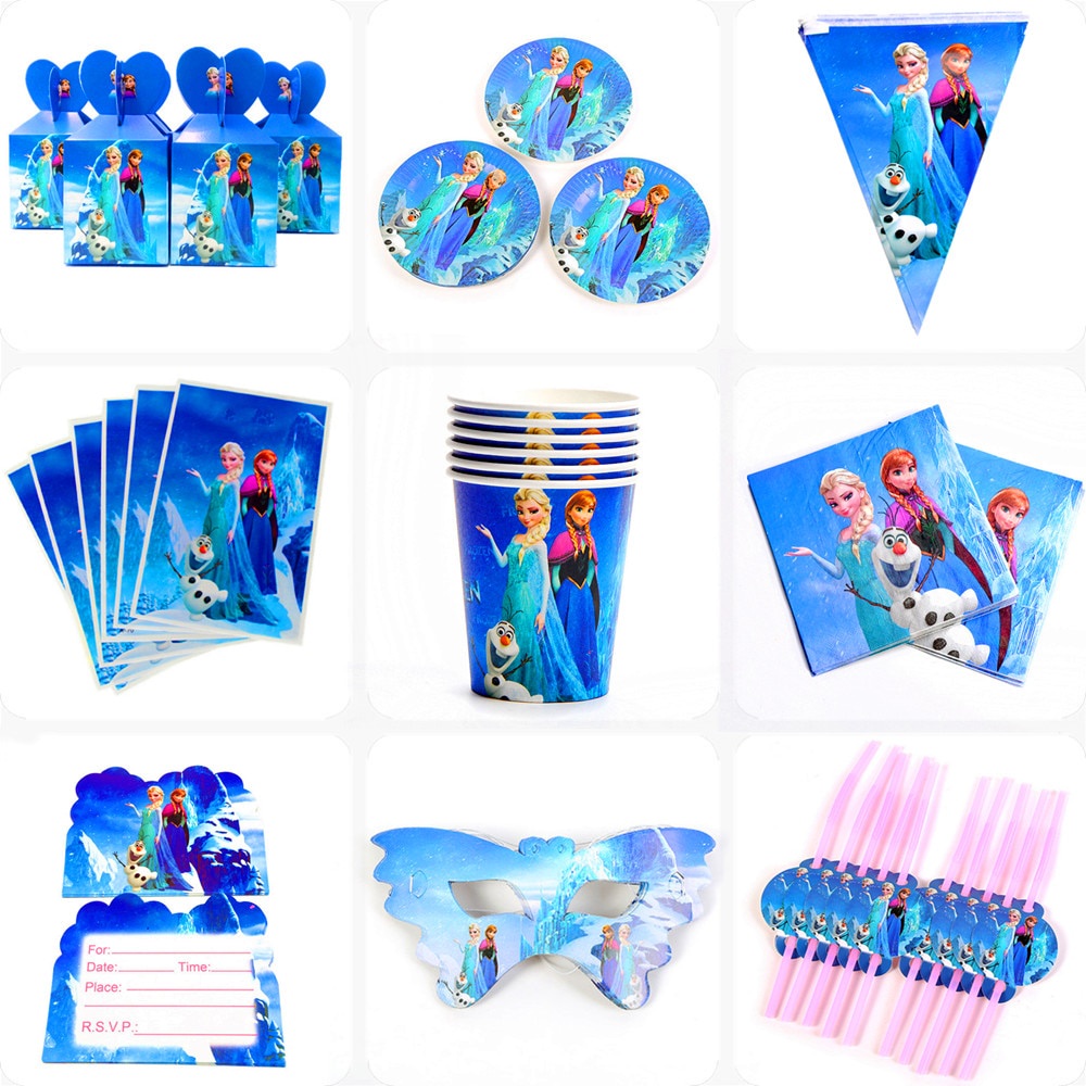 Cốc Giấy Dùng Một Lần Thiết Kế Công Chúa Anna Và Elsa Disney Cho Tiệc Sinh Nhật