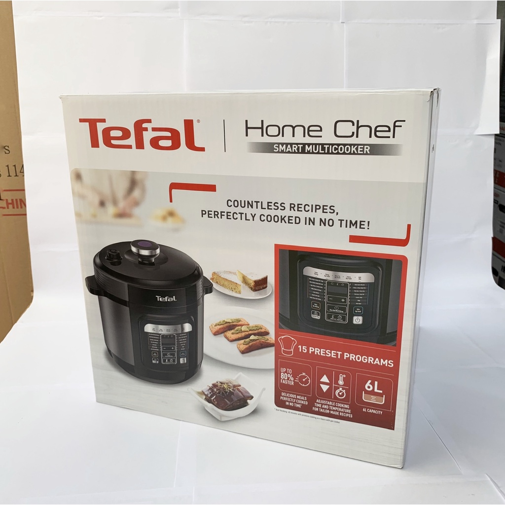 Nồi Áp Suất Điện Tử Tefal Home Chef CY601868, Dung Tích 6L, Hàng Chính Hãng, Bảo Hành 24 Tháng