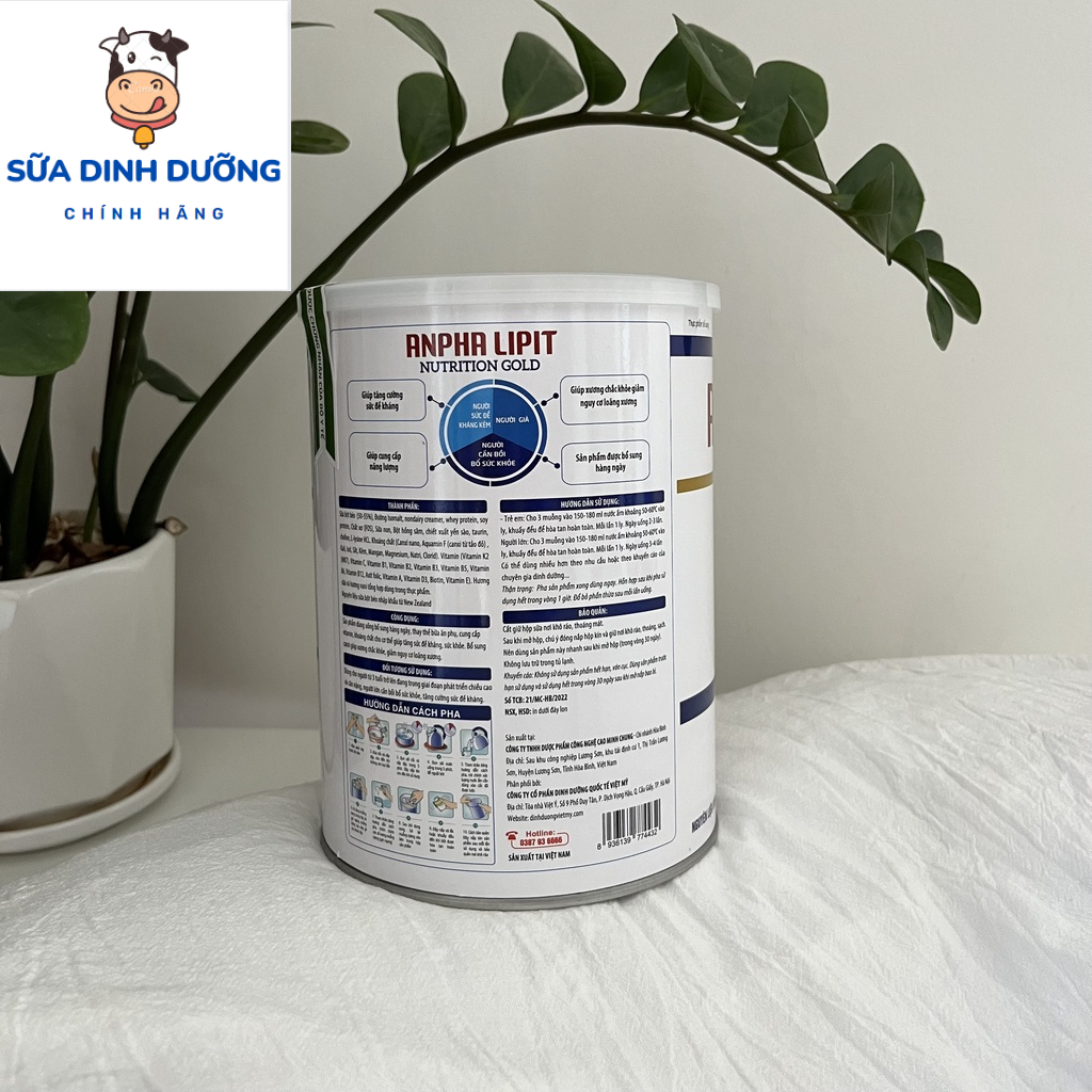 Sữa non Alpha Lipid Nutrition Gold 900g tăng cường hệ miễn dịch, bổ sung canxi, vitamin, kháng thể tự nhiên