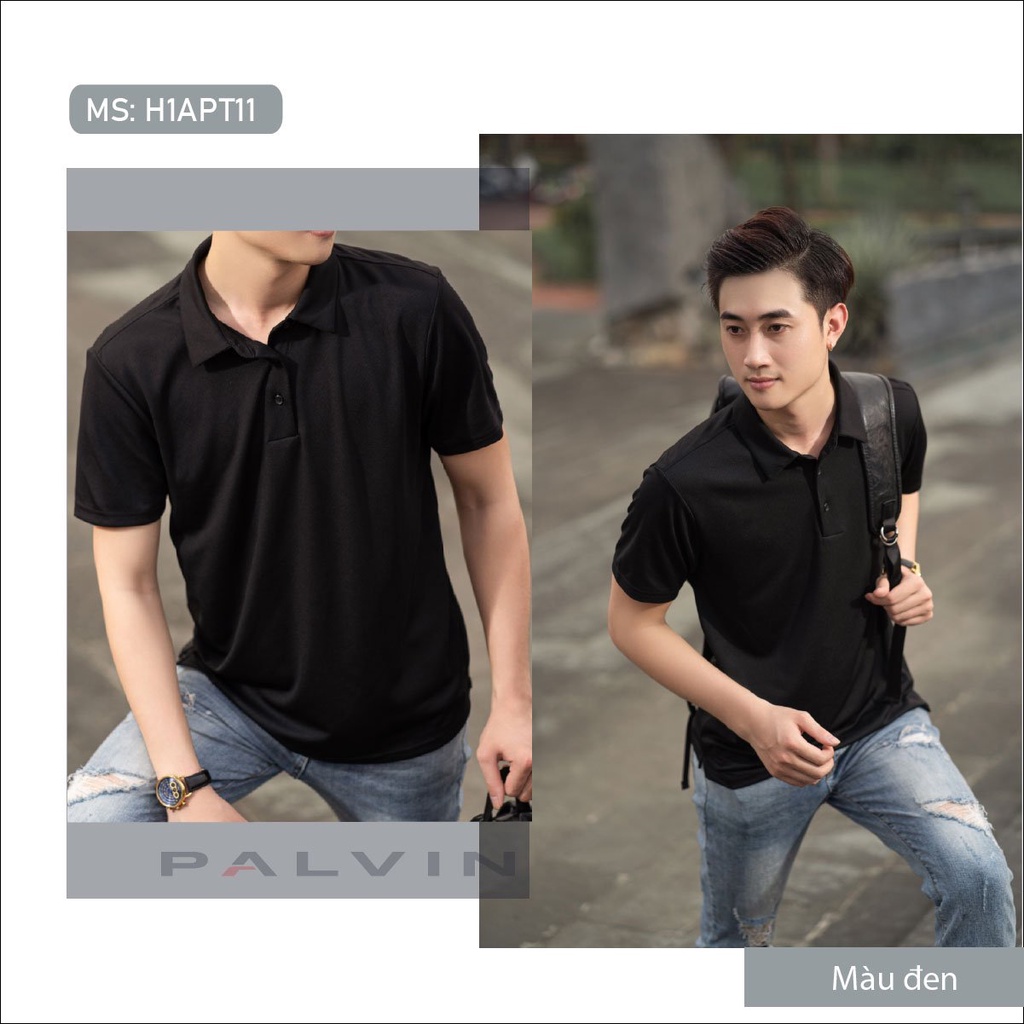 Áo Polo nam PALVIN  cao cấp chất xịn dệt bo dày dặn chuẩn form áo thun cổ bẻ tay ngắn_H1APT11 | BigBuy360 - bigbuy360.vn