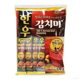Hạt nêm thịt bò, rau mầm 120g Daesang (10gx12 gói)