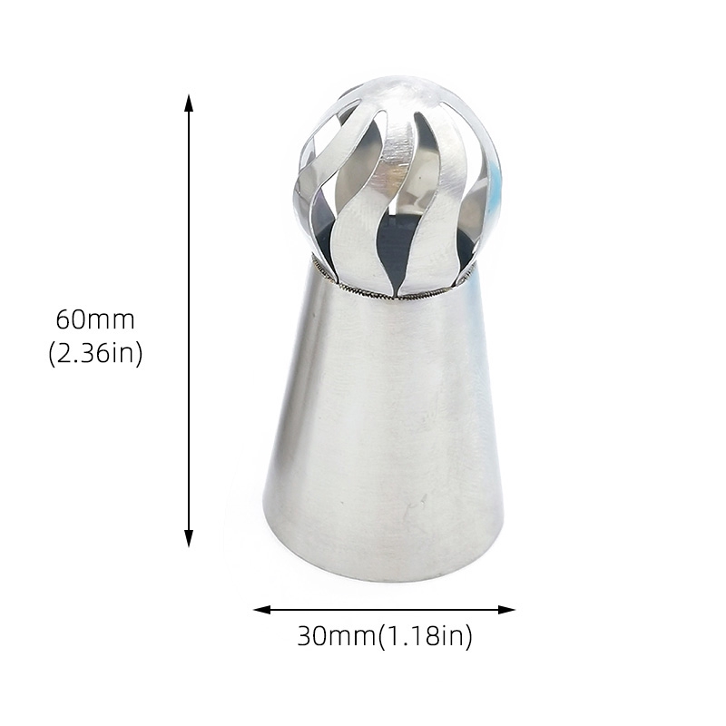 Set 3 đuôi bắt bông kem trang trí bánh bằng thép không gỉ