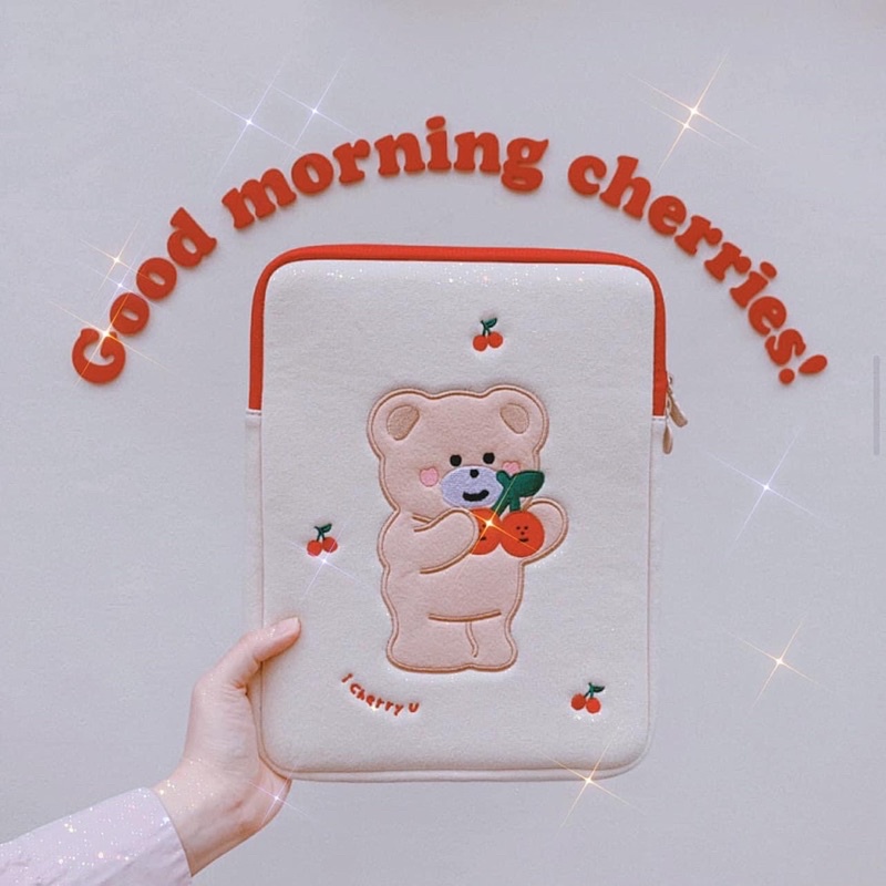 Laptop Cover Gấu Và Cherry