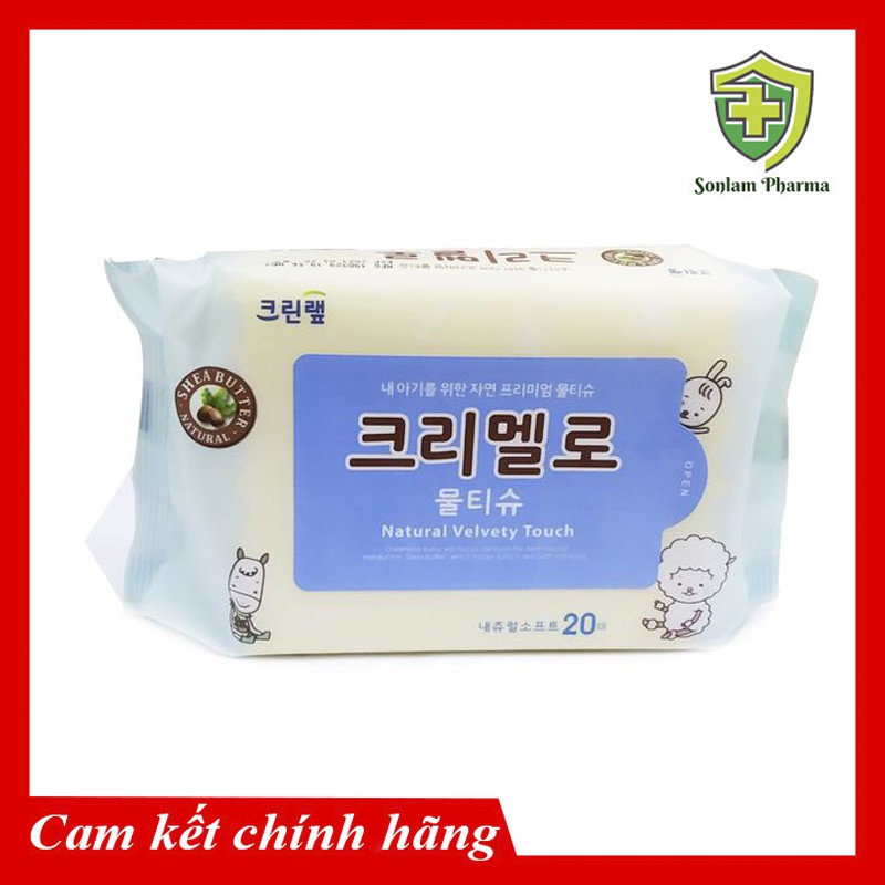 Khăn giấy ướt Natural Soft Hàn Quốc - Gói 20 Tờ