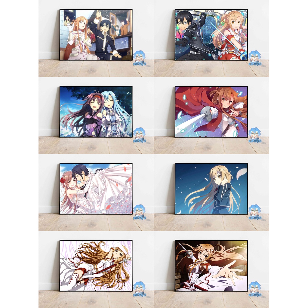 Tranh poster A3 dán tường Yuuki Asuna (17) Anime Manga Sword Art Online  - 2D Tộc Shop
