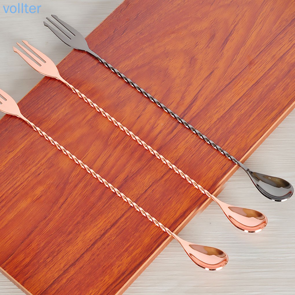 Muỗng khuấy đồ uống bằng thép không gỉ kiểu xoắn ốc độc đáo tiện dụng