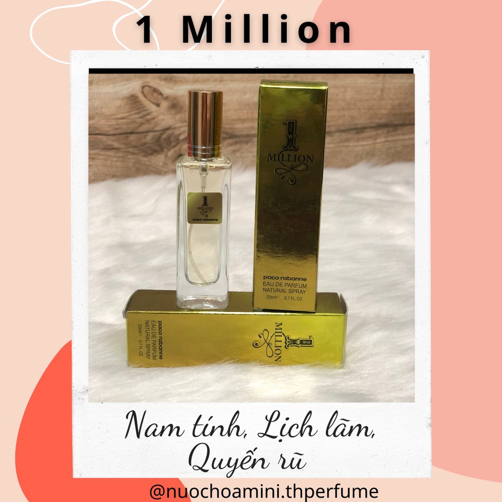 Nước Hoa Mini Nam 1 Milion 20ml ( Mẫu 5D)