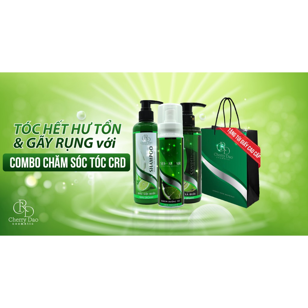 dầu gội ngăn rụng tóc - nhanh mọc toc tinh - chất tinh dầu bưởi CRD