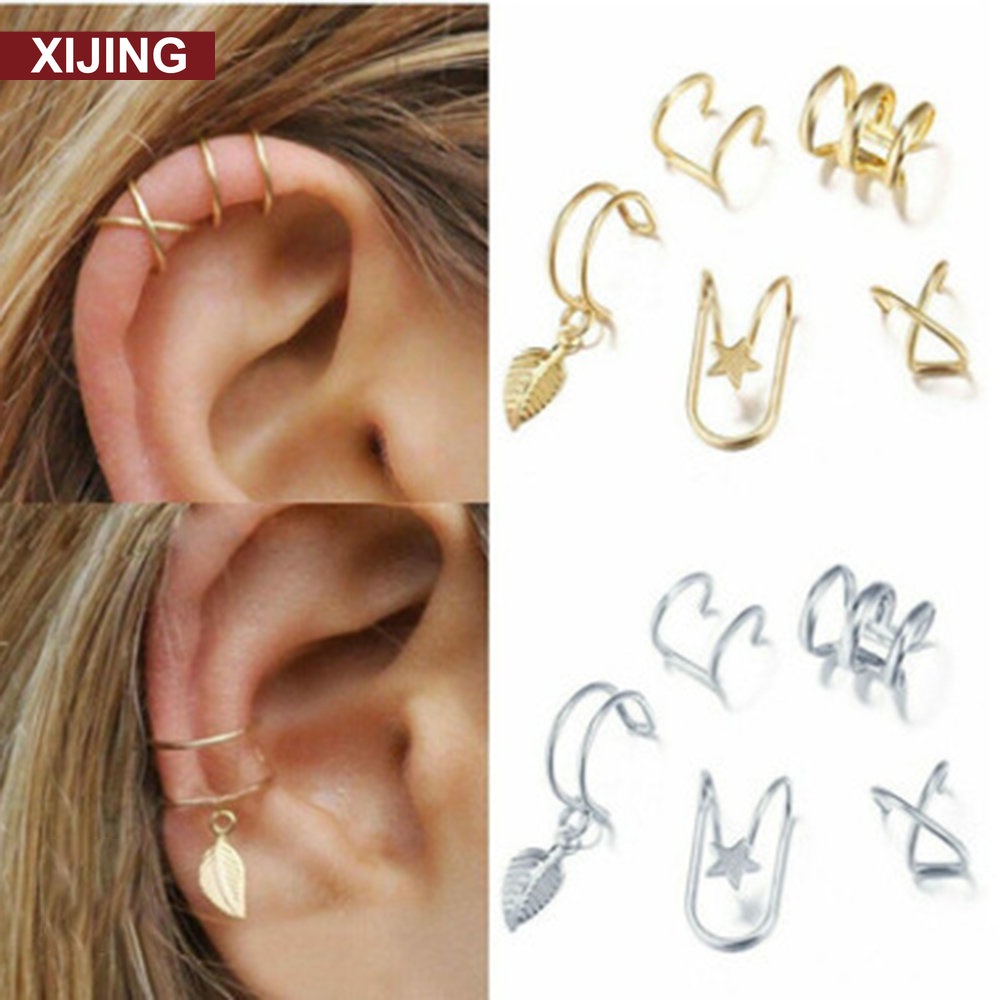 Set 5 Khuyên Vành Tai Chữ C Cá Tính Cho Nữ