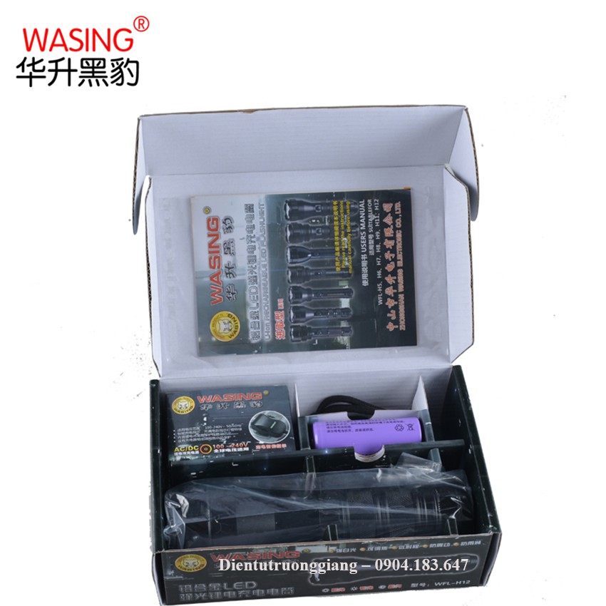 Đèn Pin Wasing WFL-H12 (hàng công ty)