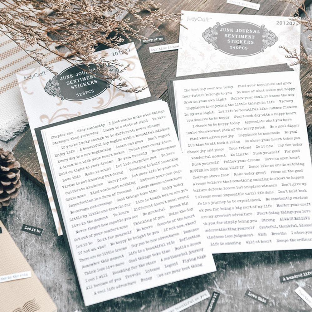 Bộ 8 Tờ Sticker Phong Cách Vintage Dùng Trang Trí Sổ Tay DIY