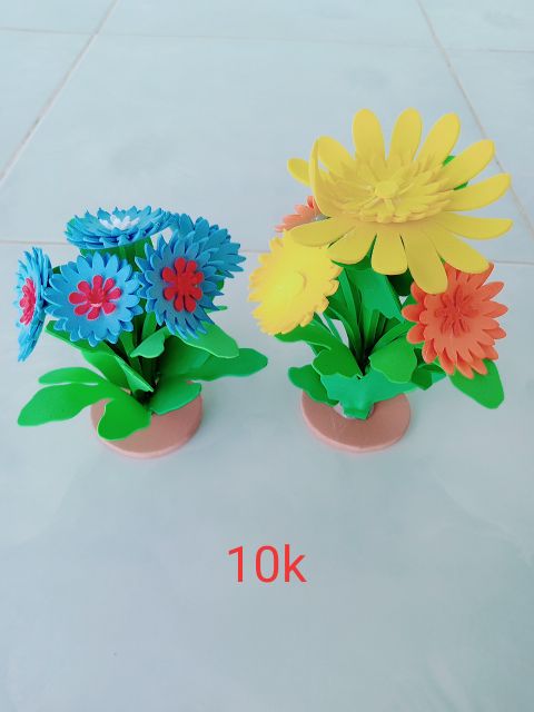Đồ dùng mầm non, đồ dùng tự tạo, khóm hoa mầm non.