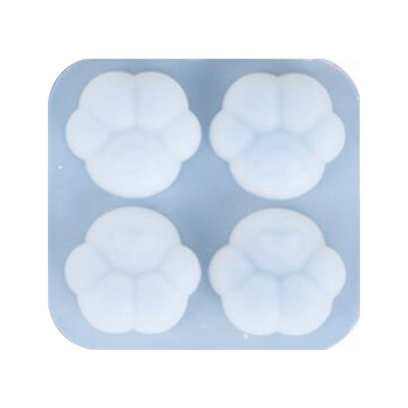 Khuôn Silicone 4 Ngăn Tạo Hình Móng Vuốt Mèo Làm Móc Khóa