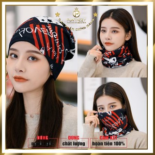Khăn quàng cổ giữ ấm có thể đội đầu & che mặt thời trang nữ Hàn Quốc