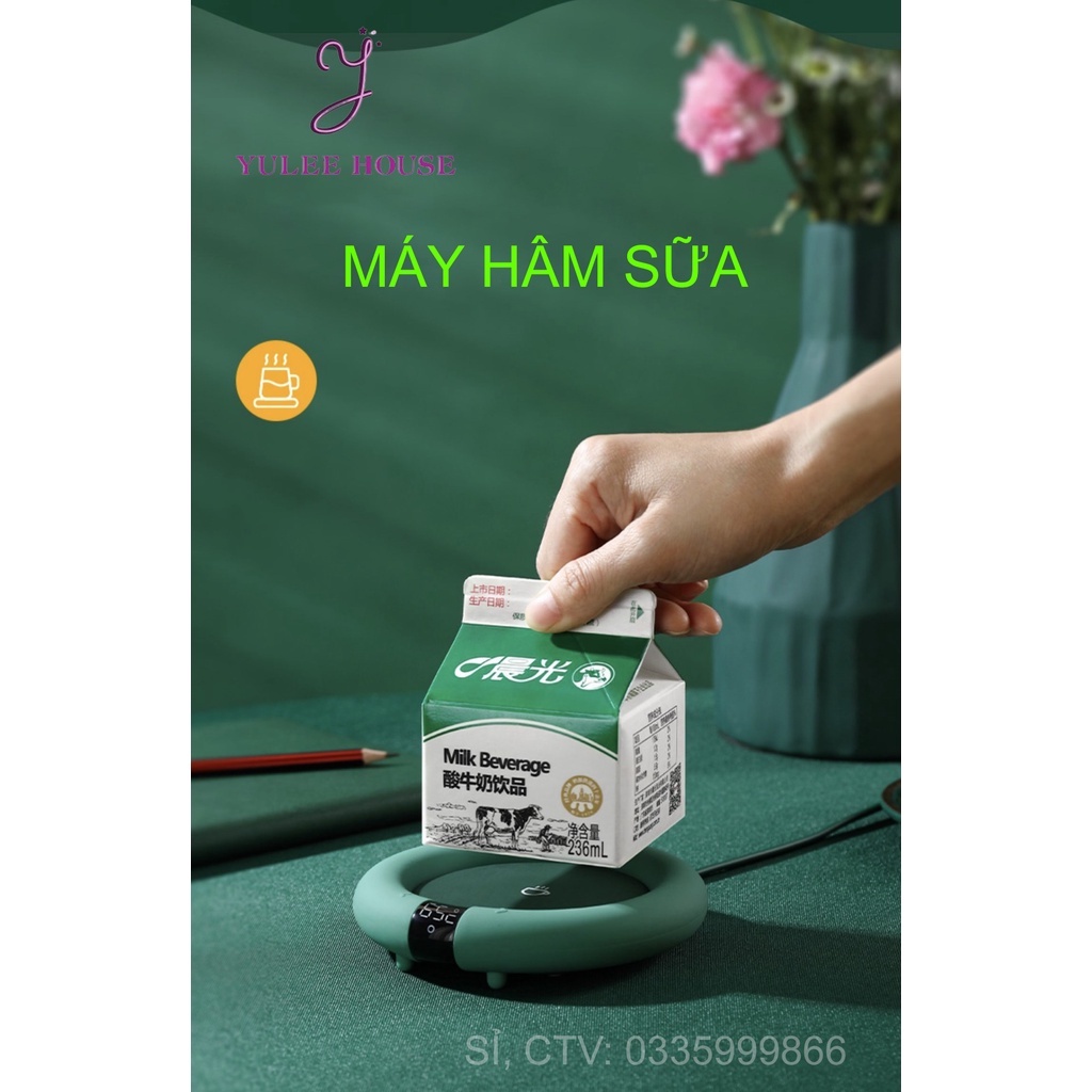 COMBO MÁY HÂM NÓNG SỮA CẢM ỨNG THÔNG MINH KÈM CỐC GIỮ NHIỆT CAO CẤP